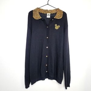 The Disney Catalog | Cheetah Mickey Cardigan | 3x